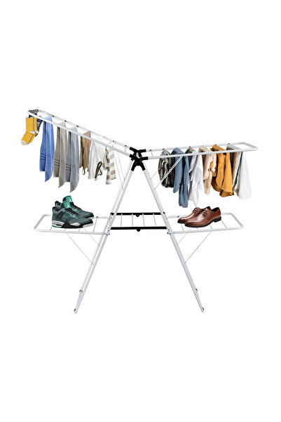 rexa مجفف ملابس توينجو لوكس القابل للطي، رمادي/أسود، 18.8 × 154.3 × 62.4 سم