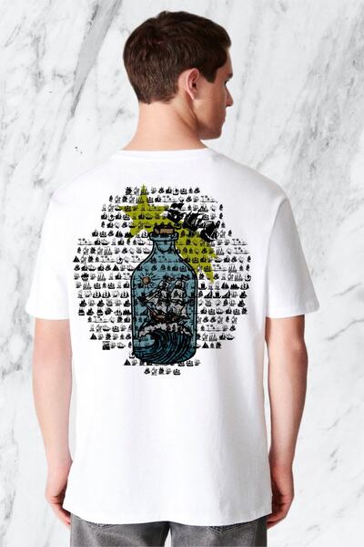 donamod Tricou obișnuit unisex cu design navă pirat