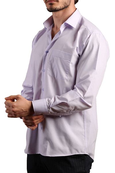 Dicotto Ανδρικό πουκάμισο Lilac Relaxed Cut με μακρυμάνικο κανονική εφαρμογή - 150-6