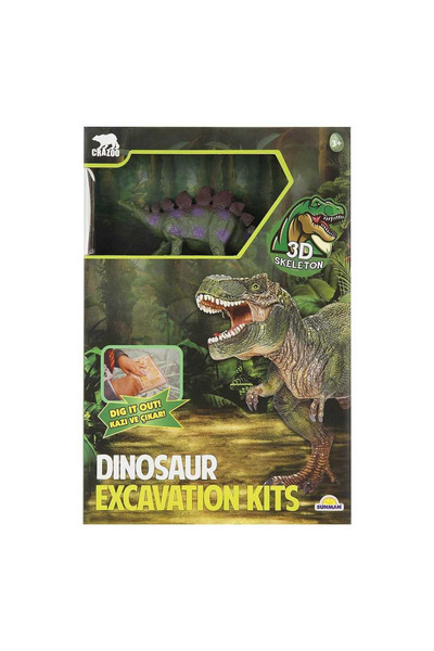 sunman oyuncak CRAZOO KAZI SETİ 504B 3D DİNOZOR EXCAVATİON KİTİ DİNOZOR İSKEL...
