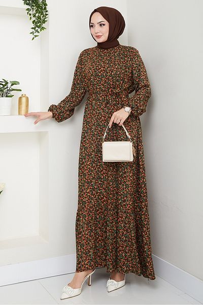 Bestenur Φόρεμα Selaz Woven Viscose 1490 - Καφέ