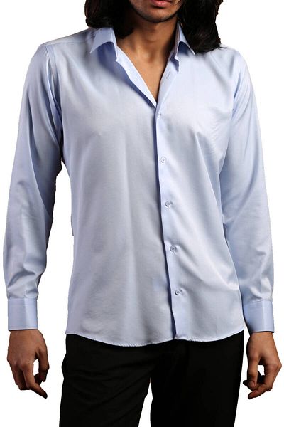 Dicotto Cămașă pentru bărbați slim fit din microțesătură - albastru, slim fit, butoni - 201-4