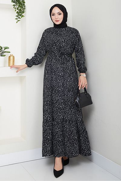 Bestenur Φόρεμα Guler Woven Viscose 1488 - Γκρι