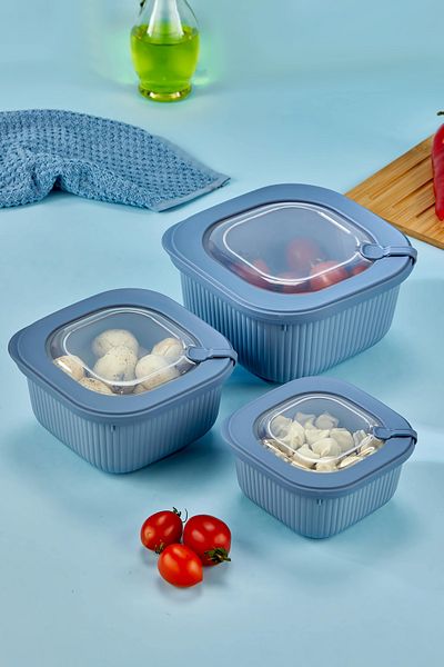 Mek life 3'Lü Line Striped Storage Container