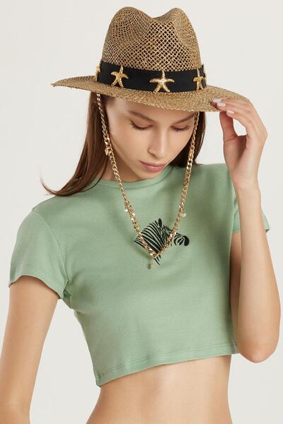 Tudors Жіночий Slim Fit вузький крій 100% бавовна велосипедний комір з принто...