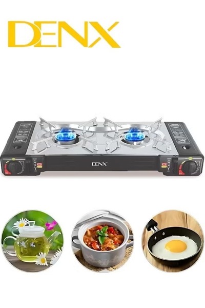 Denx Portable Gas Stove, 2200 Watts, Suitable for Indoor and Outdoor Cooking DX2802