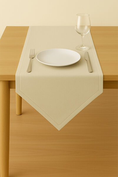 Luvora Home Σειρά Luna Velvet Textured Triangle Runner - Ανοιχτό μπεζ