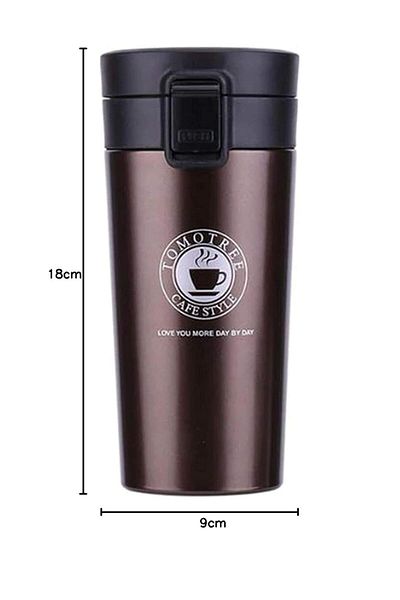 Others Vacuum Insulation Cup With Lid, Stainless Steel, Hot & Cold Coffee, Tea For Travelling 380ml