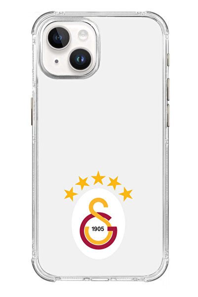 Galatasaray iPhone 15 Uyumlu Galatasaray 5 Yıldız Arma Lisanslı Telefon Kılıfı