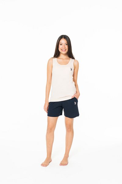 U.S. Polo Assn. Women's Salmon Tank Top Shorts Set