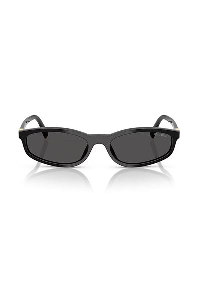 Miu Miu A06S 16K08Z 54 Women's Oval Black Bone Sunglasses