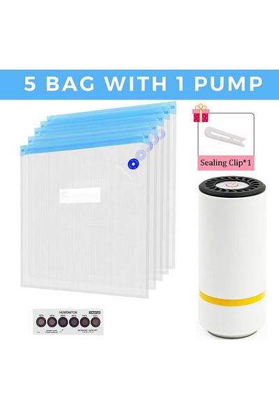 Choice 5 bag -1 pump USB Rechargeable Electric Air Pump Vacuum Automatic Compressed Bag Electric Pump For 3