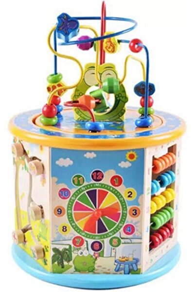 Factory Price - 8-in-1 Multifunction Wooden Activity Cube (Exclusive)