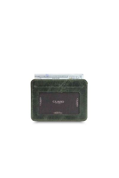 GUARD Κάθετη Crazy Green Δερμάτινη θήκη για κάρτες - Grd2403xw22454