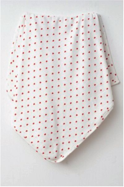 YUKOBABY The Most Natural Red Heart Natural Cotton 80X90 cm Single Layer Baby Blanket for Your Baby