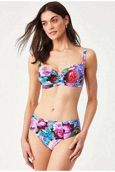 Kom Fiore Çiçek Desenli Toparlayıcı Bikini