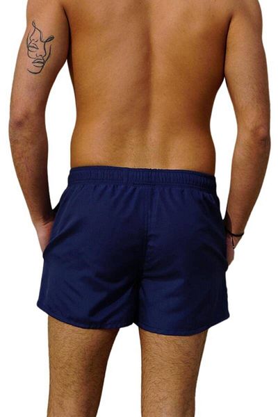 Miami Beach Μπλε Navy Short Model Water Repellent Μονόχρωμο Ανδρικό Μίνι Σορτς Μαγιό Παραλίας - 2202-Navy Blue