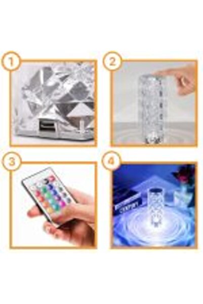 MACVI Macvi® RGB Crystal Elegant Lamp with Remote Control
