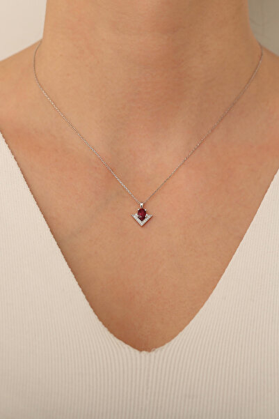 Bayar Gold Yakut ve Pırlanta Taşlı Kolye