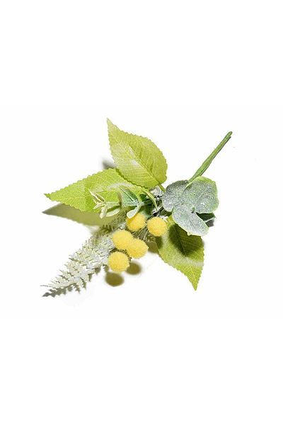 Decorer Set of 10 Artificial Mimosa Flowers 15 Cm