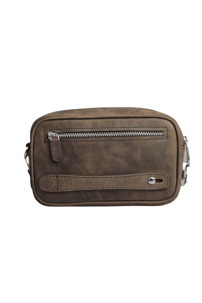 GUARD Brown Crazy Genuine Leather Encrypted Handbag - Grd2403Xw22585
