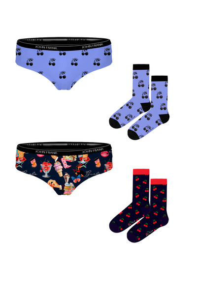 John Frank 2li Hipster ve 2li Çorap Seti