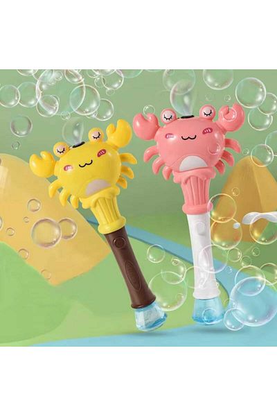 Micostore Crab, Bagheta de facut baloane de sapun, cu sunete si lumini, 33 x 15 cm, 3 culori disponibile