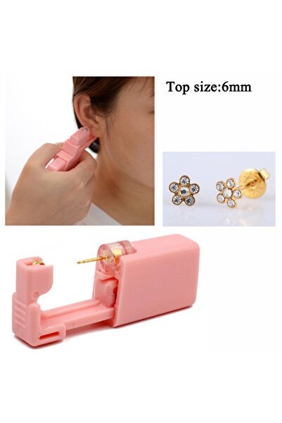 Choice MS52-662 1PC Disposable Ear Piercing Daisy Zircon 316L Surgical Steel Ear Stud Safe Ear Puncture Kit