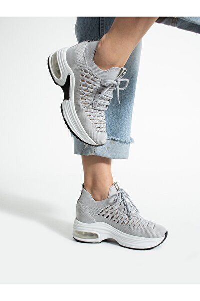 ALEMDAR AYAKKABI PULSE Сірий камінь Деталь Трико Жіночі кросівки