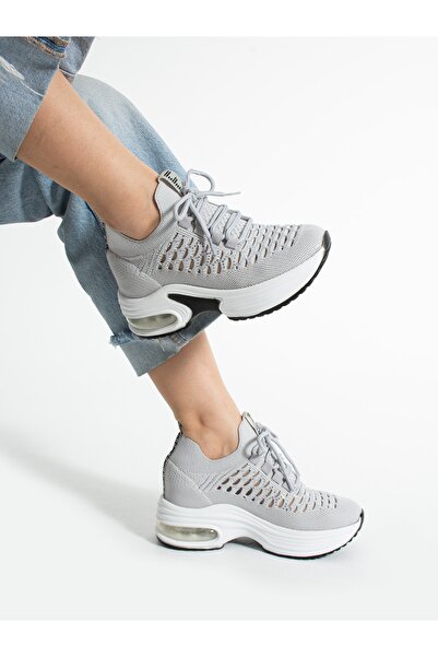 ALEMDAR AYAKKABI PULSE Сірий камінь Деталь Трико Жіночі кросівки