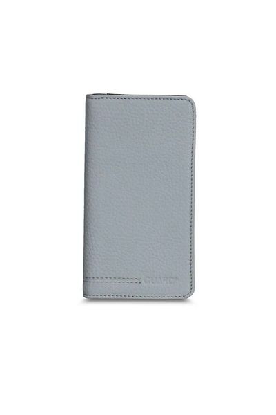 GUARD Gray Black Leather Portfolio Wallet with Phone Port - Grd2403Xw22341