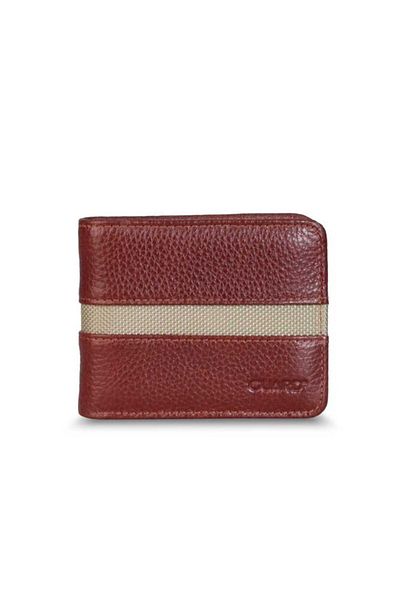 GUARD Tan Sports Striped Leather Men's Wallet - Grd2403xw22142