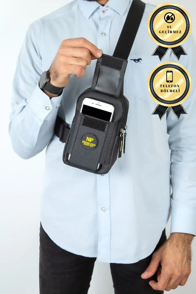 CERFF LEATHER CLUP Geantă Belgrat cu compartiment pentru telefon 501