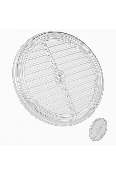DESIPHON Transparent Glass Grille Cover 18 cm – Natural Gas Compatible, Aesthetic and Air Permeable Design