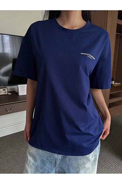 EYAX MODA تي شيرت نسائي مطبوع بياقة دائرية وقصة مريحة