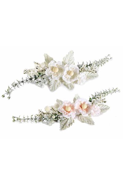 Decorer Set 2 Crengute Peonia Artificiala 34 Cm