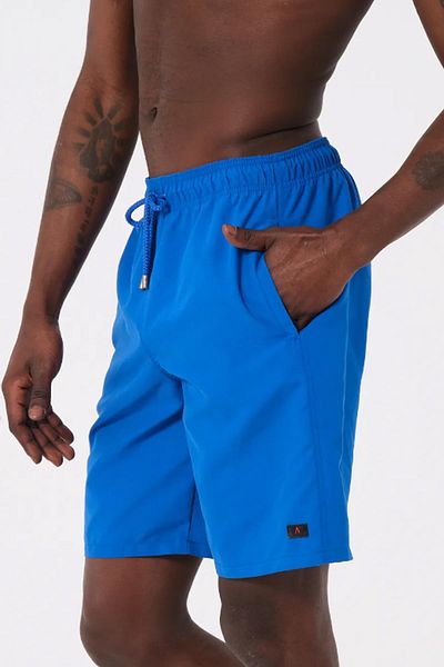 Miami Beach Ανδρικό σορτς παραλίας μαγιό - Saks Long Length, Water Repellent, Μονόχρωμο - 2206-Saks
