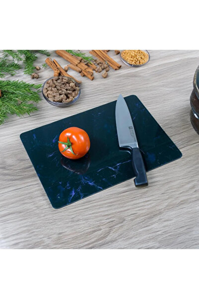 Miabella Home Transparent Glass Cutting Board, Oval Edge Cutting Board, Antibacterial, Presentation Board.