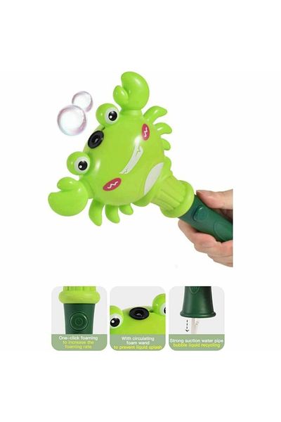 Micostore Crab, Bagheta de facut baloane de sapun, cu sunete si lumini, 33 x 15 cm, 3 culori disponibile