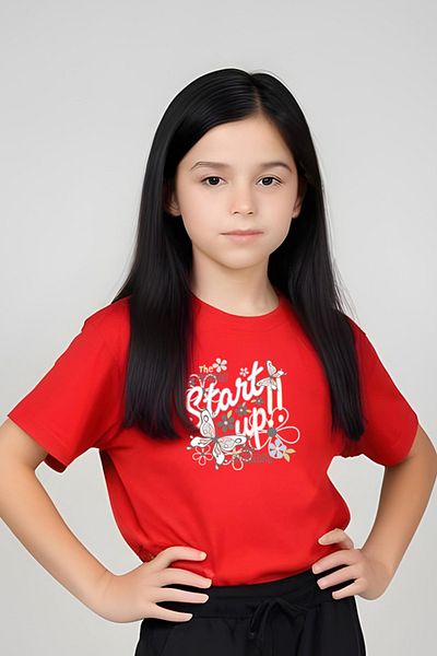FYK KİDS Girl's Printed Start up Lower-Top Pjamas Suit
