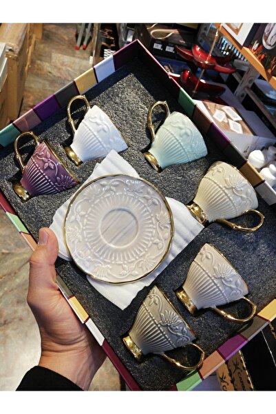 KESEN ZÜCCACİYE Soft Colored Porcelain Cup Set