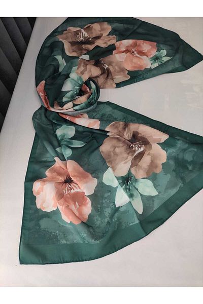 ALTUNTAŞ Women's Cotton Etnic Flower Patterned Shawl