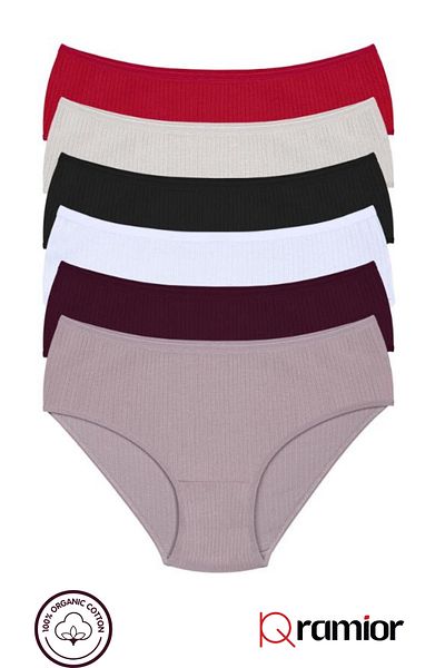 Ramior 6' Women's Set High Waist Trophy Flaming Cotton Bato Panties