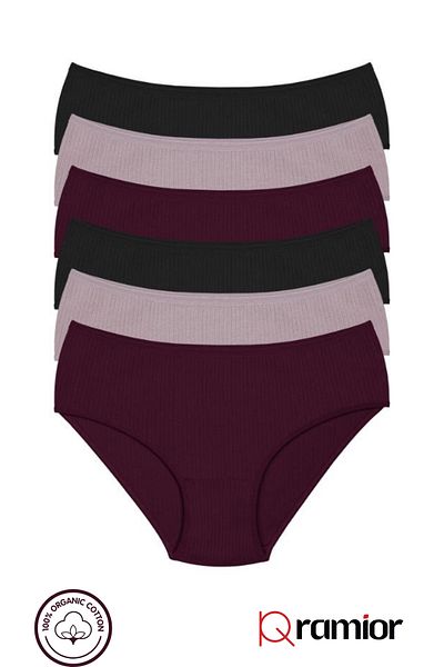 Ramior 6' Women's Set High Waist Trophy Flaming Cotton Bato Panties