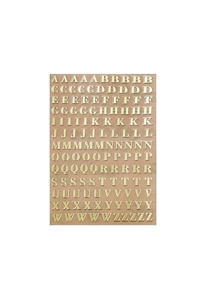 Siliko World Epoxy Resin Sticker Letter Gold