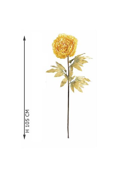 Clayre & Eef Floarea Artificiala Peonia Galbena 105 Cm