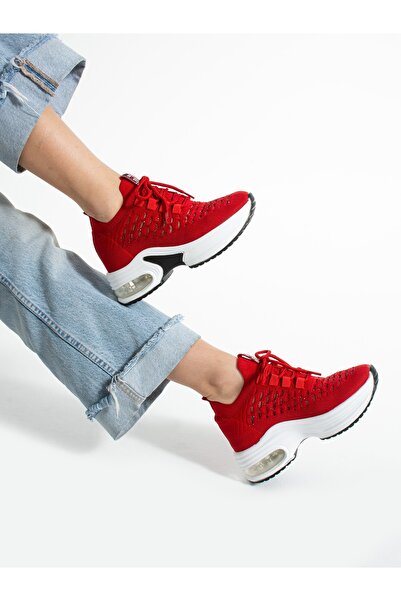 ALEMDAR AYAKKABI PULSE Червоні камені Деталі Трико Жіночі кросівки