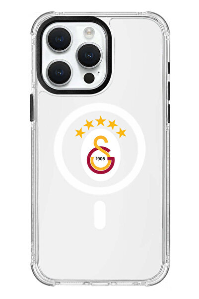 Galatasaray iPhone 15 Pro Max Uyumlu Galatasaray 5 Yıldız Magsafe Lisanslı Telefon Kılıfı