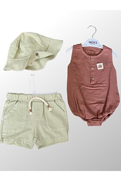 Necix's ERKEK 9/18 AY FOTÜR ŞAPKALI BADİLİ MÜSLİN TAKIM