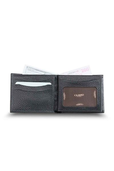 GUARD Black Double Pisot Horizontal Leather Men's Wallet - Grd2403Xw22313
